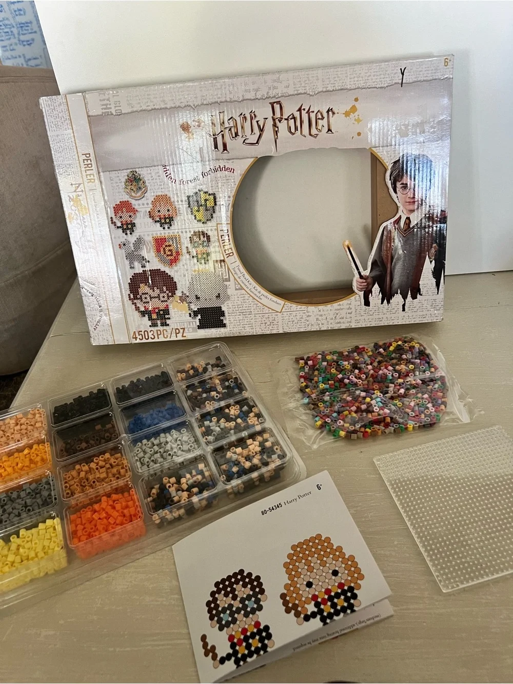 Harry Potter Perler Beads Kit 19 Patterns Wizarding World opened/not used